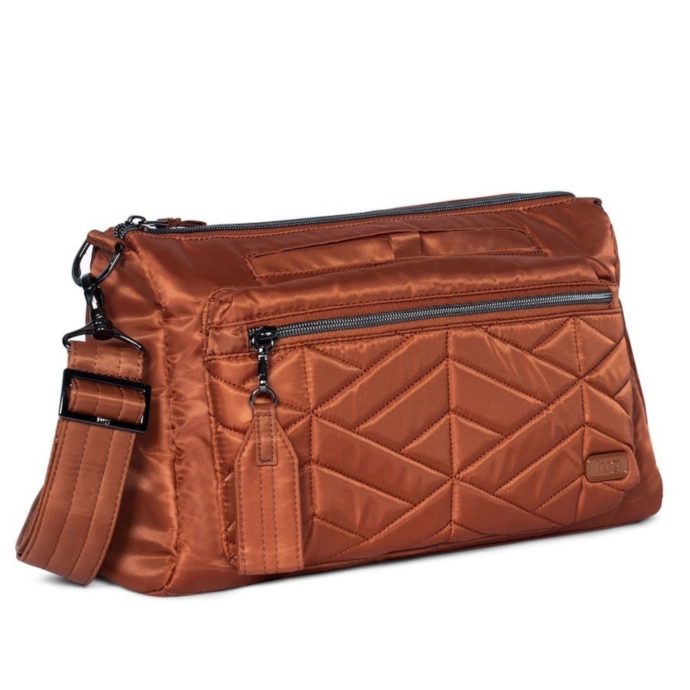 Lug Stretch Handbag Crossbody in Copper Brown in EUC